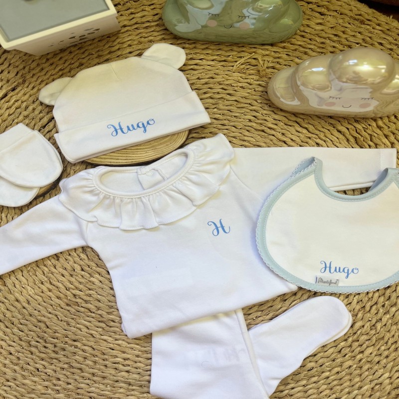 Set 5 piezas algodón blanco