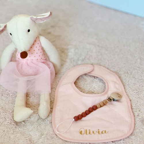 Pack regalo ratita, chupetero y babero 2